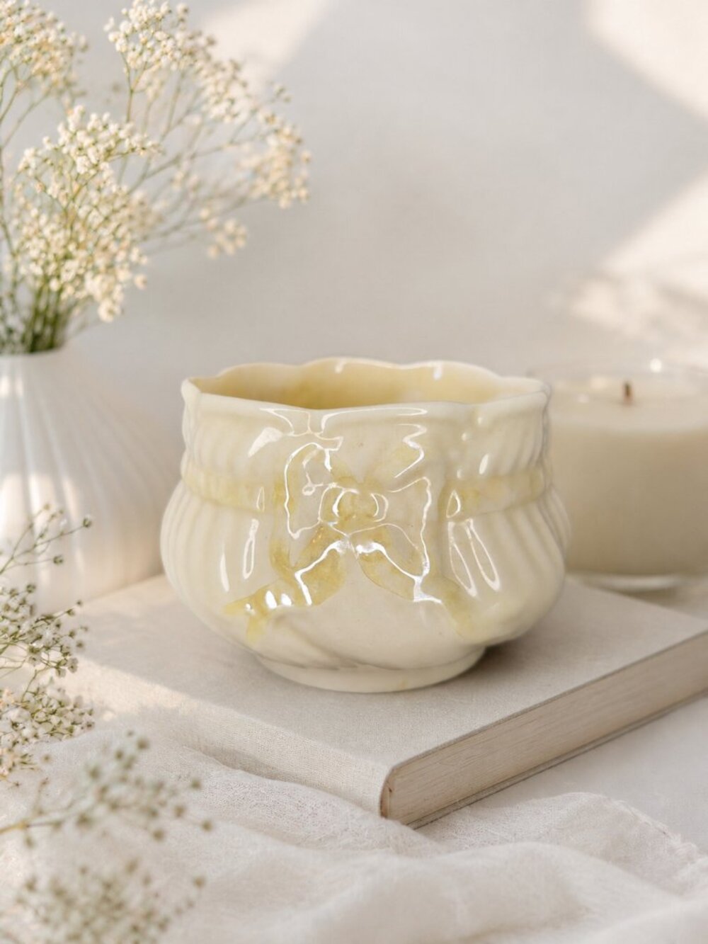 Belleek Open Sugar Bowl Vintage Ireland Ribbon And Bow Pattern 1926-46
